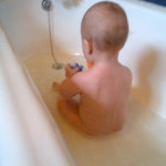 Sitting up in the bath