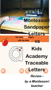Sandpaper letters vd Kids Academy App