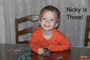 toddler with puzzle