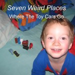 our toy cars go everywhere with us