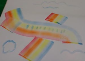 aeroplane rainbow