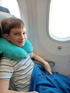 travel pillow in airplane