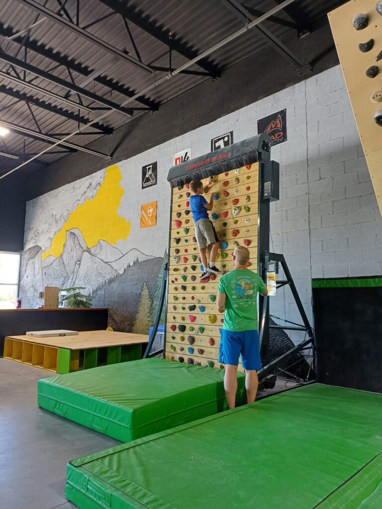 rock climbing with uncle Pieter