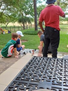 Chess by the pool